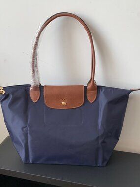 Longchamp blue tote bag women essentials handbag
